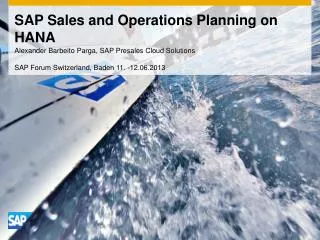 sap sales and operations planning on hana