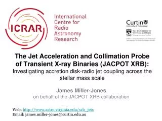 James Miller-Jones o n behalf of the JACPOT XRB collaboration
