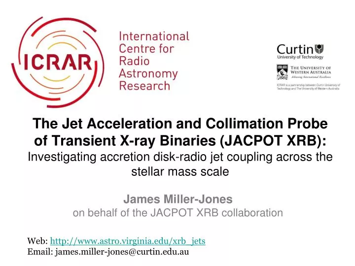 james miller jones o n behalf of the jacpot xrb collaboration