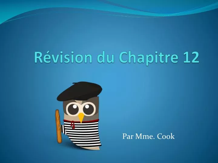 r vision du chapitre 12