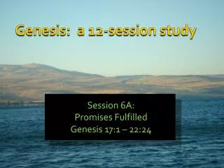 Genesis: a 12-session study
