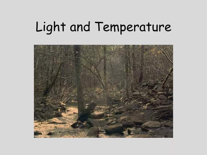 light and temperature