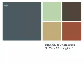 Four Major Themes for To Kill a Mockingbird