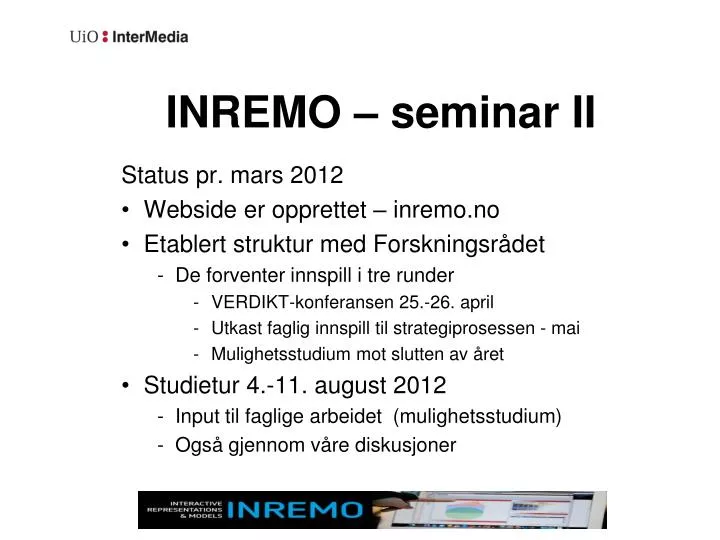 inremo seminar ii