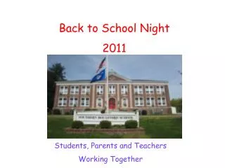Back to School Night 2011