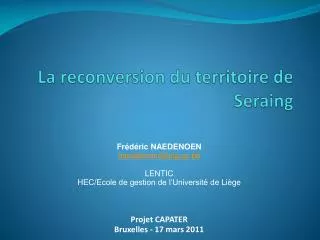 la reconversion du territoire de seraing