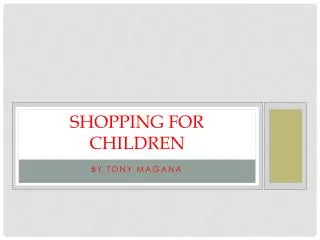 Shopping for children