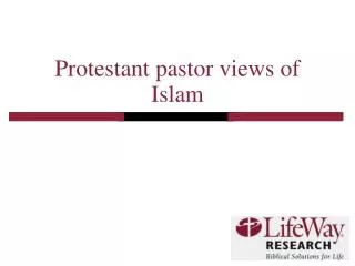 Protestant pastor views of Islam