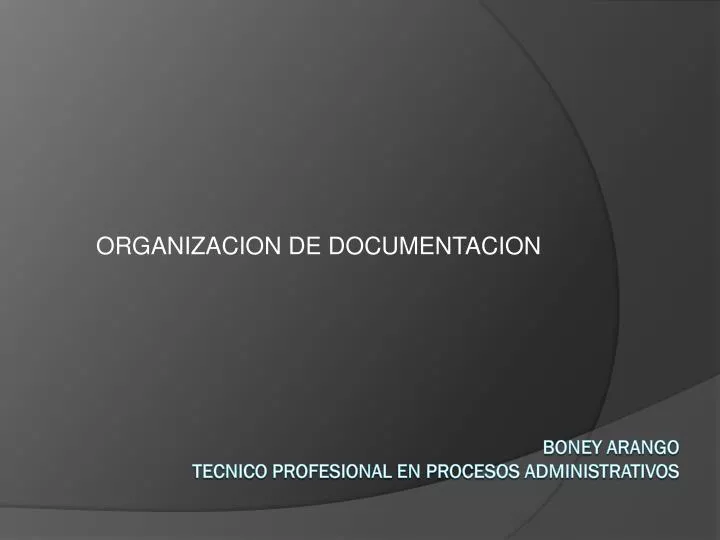 organizacion de documentacion