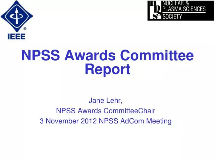 npss awards committee report