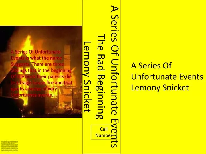 a series of unfortunate events the bad beginning lemony snicket