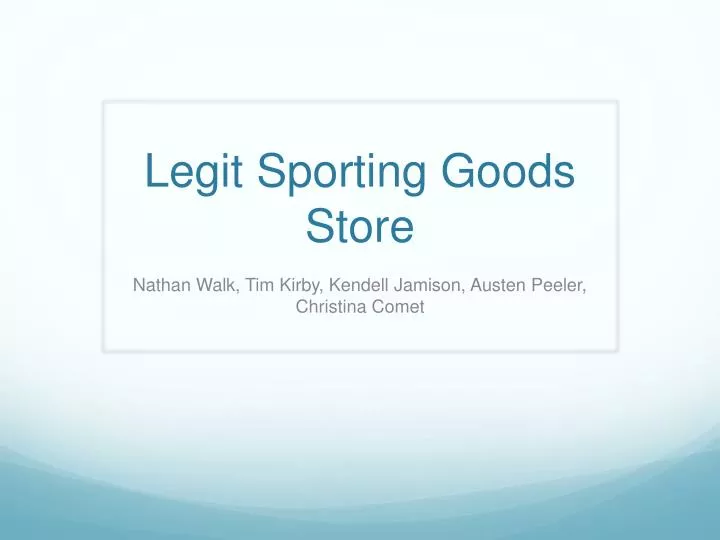 legit sporting goods store