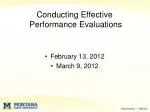 Conducting Effective Performance Evaluations