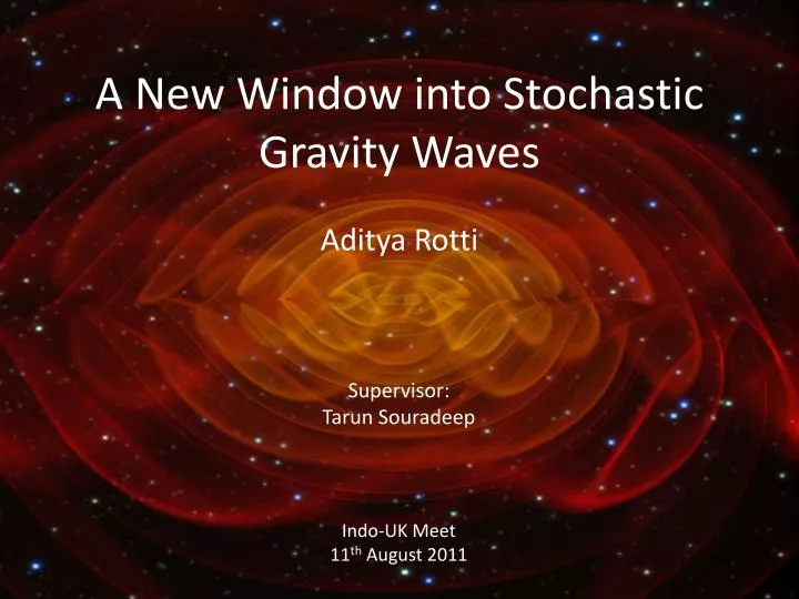 a new window into stochastic gravity waves