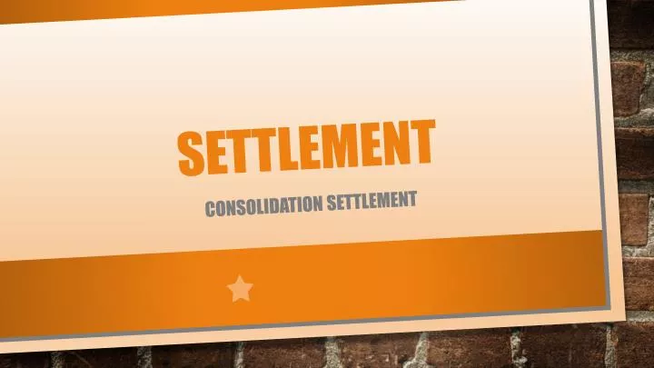 settlement