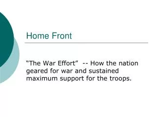 Home Front