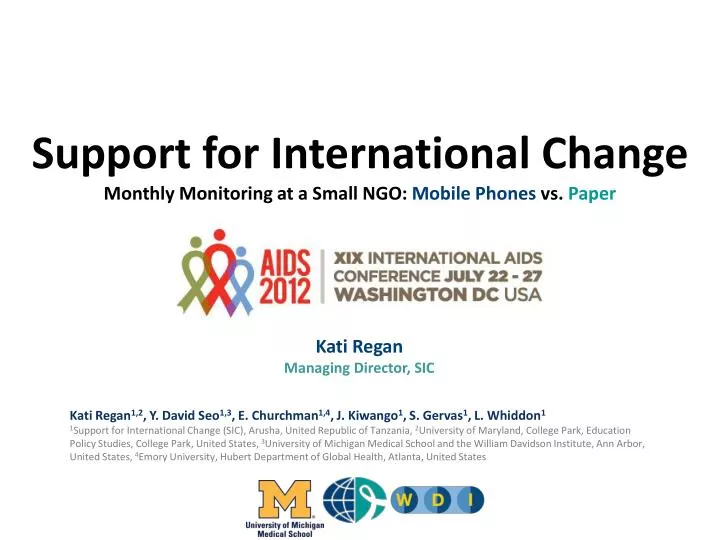 support for international change monthly monitoring at a small ngo mobile phones vs paper