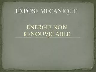 expose mecanique