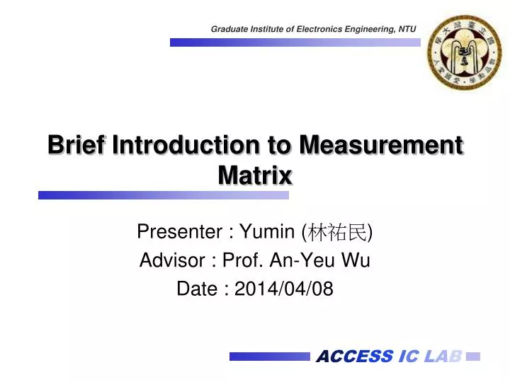 brief introduction to measurement matrix