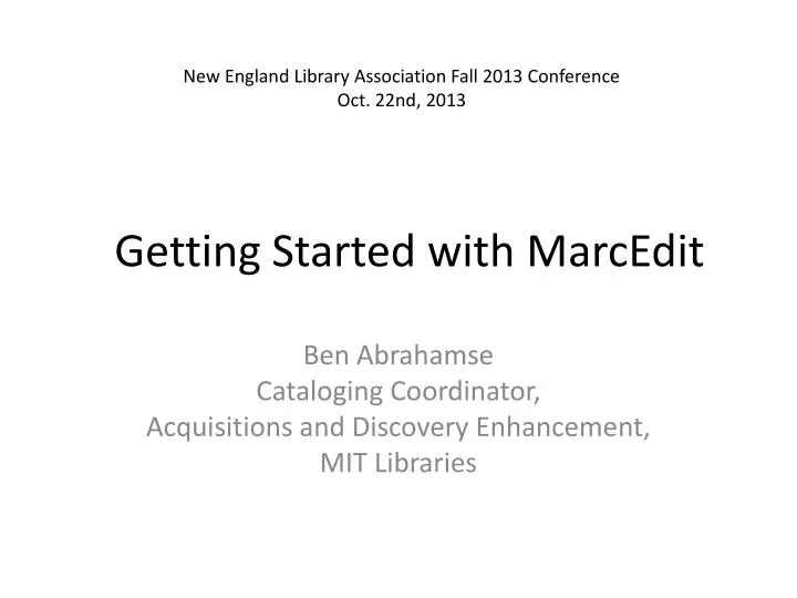 getting started with marcedit