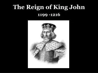 The Reign of King John