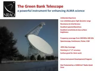 The Green Bank Telescope a powerful instrument for enhancing ALMA science