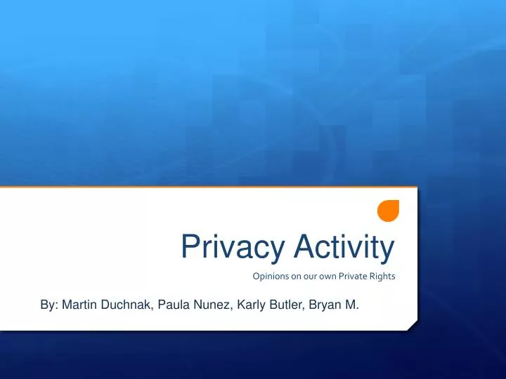 privacy activity
