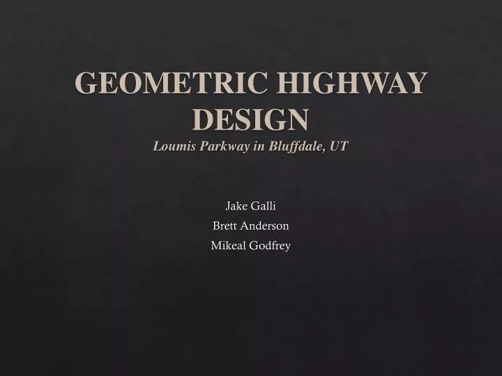 geometric highway design loumis parkway in bluffdale ut