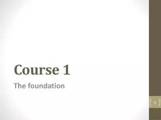 course 1
