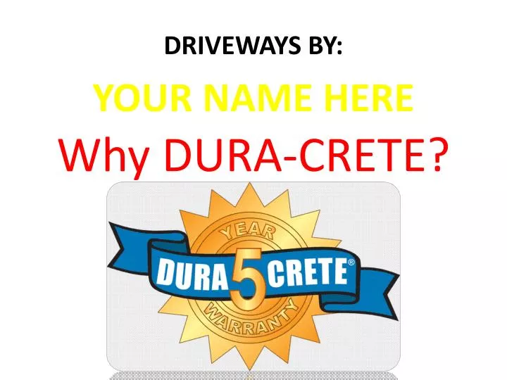 why dura crete