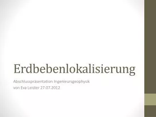 erdbebenlokalisierung