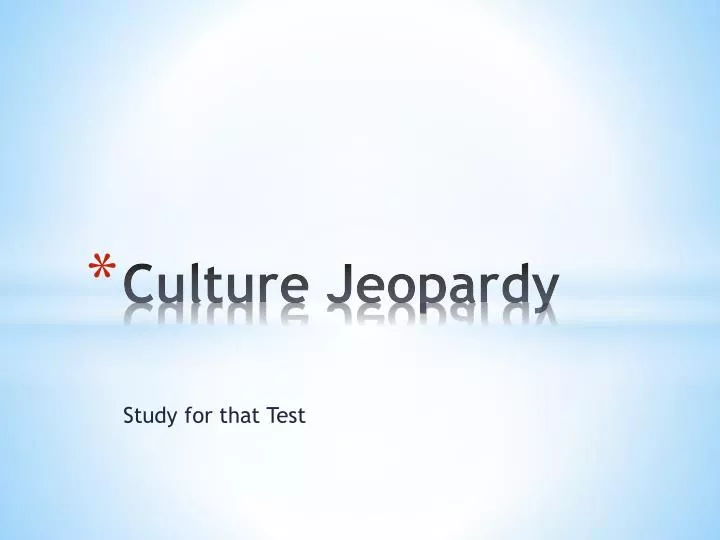 culture jeopardy