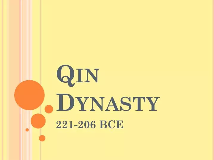 qin dynasty