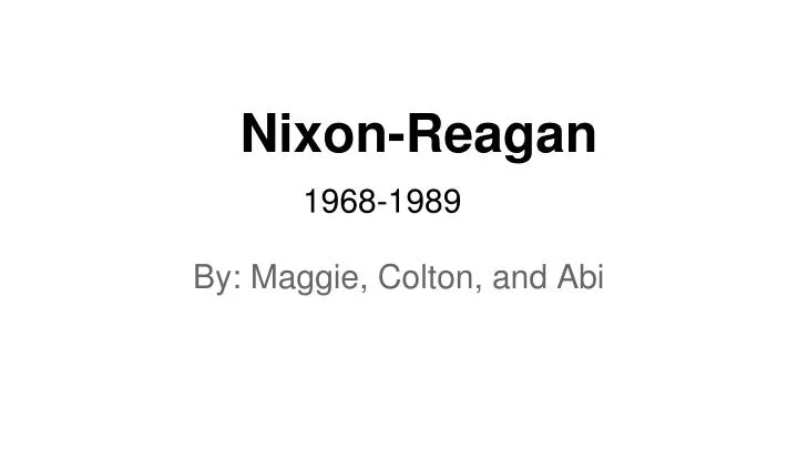 nixon reagan