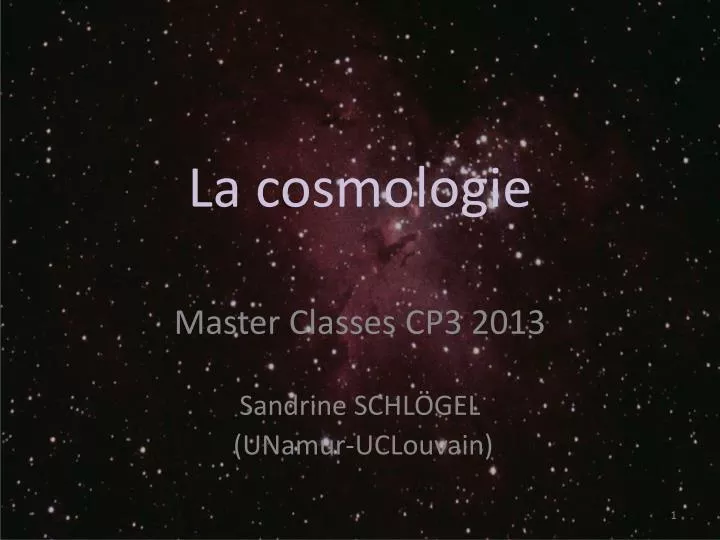 la cosmologie