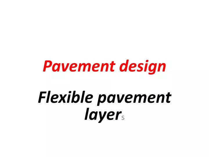 pavement design