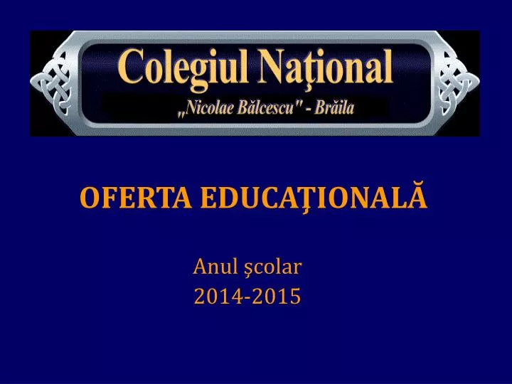 oferta educa ional