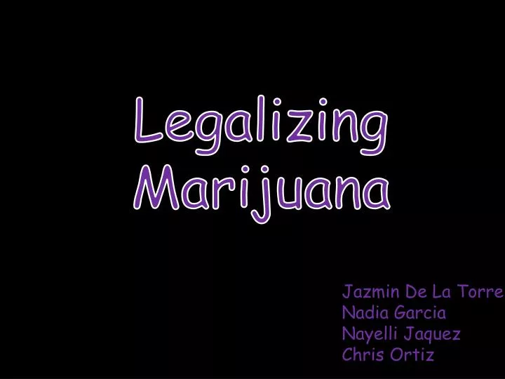 legalizing marijuana