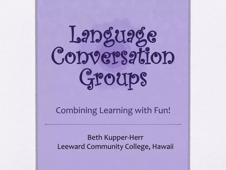 language conversation groups