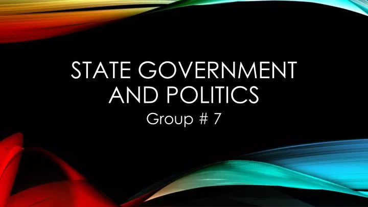 state government and politics