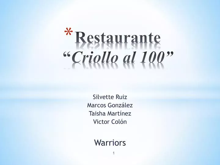 restaurante criollo al 100