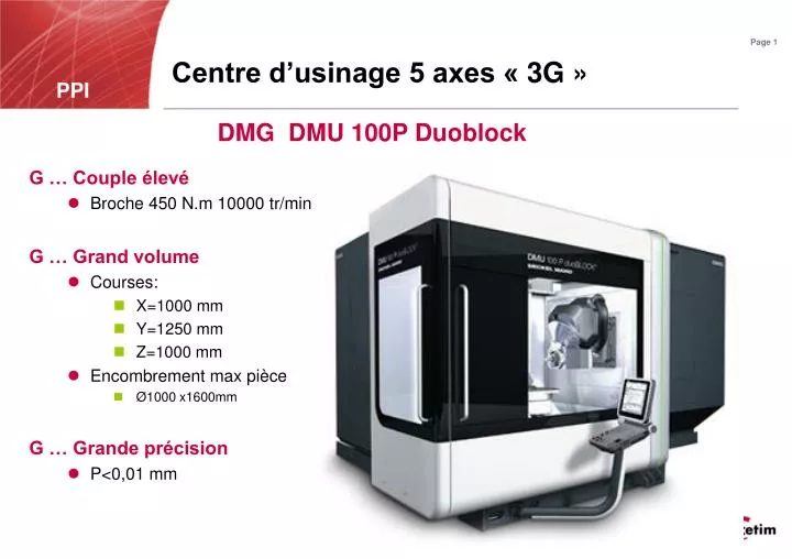 centre d usinage 5 axes 3g