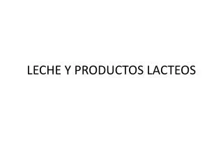 leche y productos lacteos