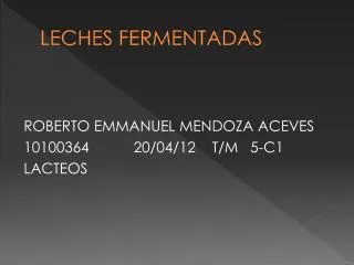 leches fermentadas