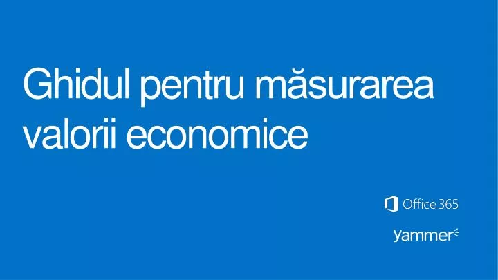 ghidul pentru m surarea valorii economice