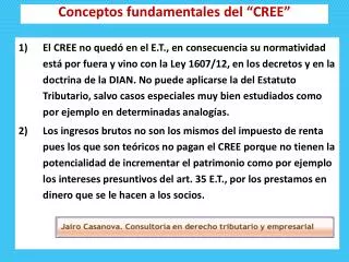 conceptos fundamentales del cree