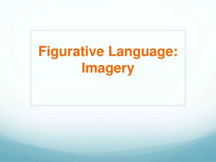 figurative language imagery