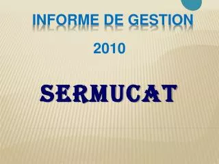 informe de gestion