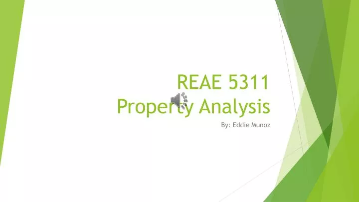 reae 5311 property analysis