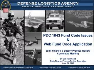 PDC 1043 Fund Code Issues &amp; Web Fund Code Application
